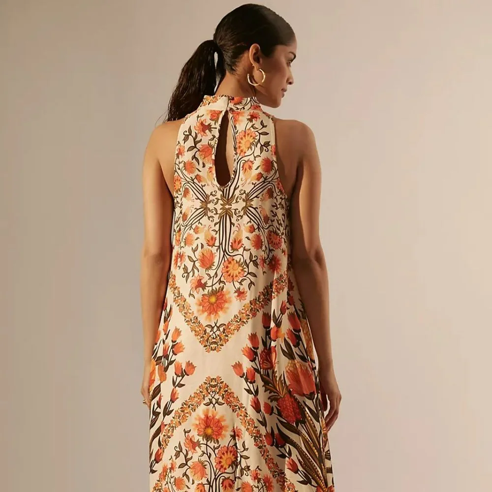 Farm Rio Floral Halter Maxi Dress - Small - Picture 7 of 9